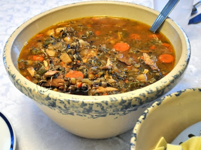 Pheasant, Wild Rice, Vegetable Soup