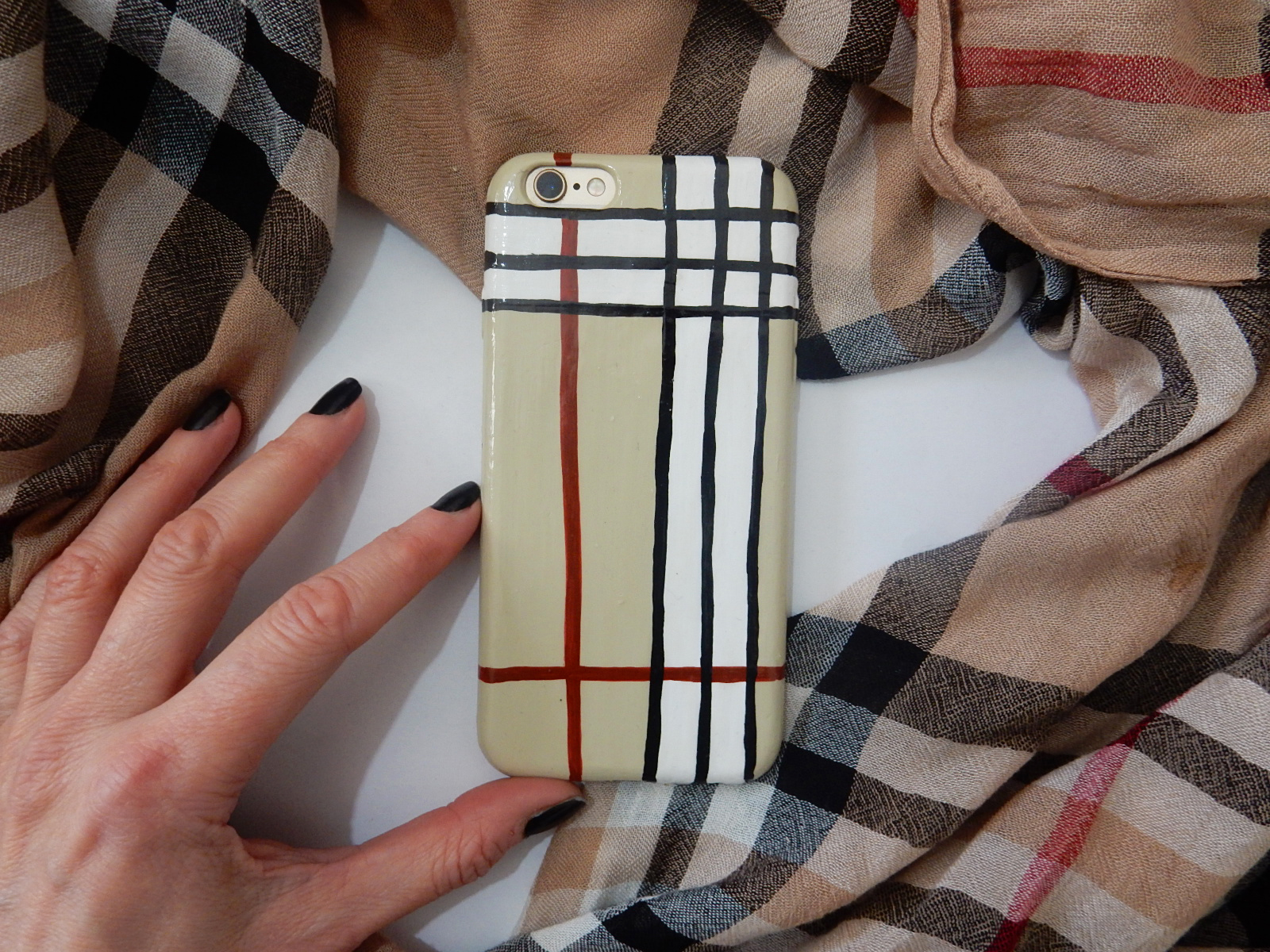 DIY Burberry Inspired Phone Case