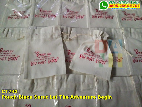 Grosir Pouch Blacu Serut Let The Adventure Begin