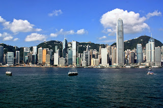 Tramming through Hong Kong Island