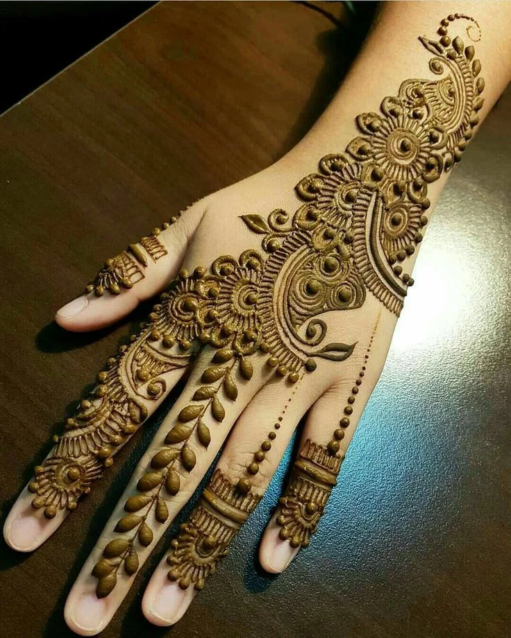 New Mehndi Designs – Beautiful Karwa Chauth Mehndi Designs # i124