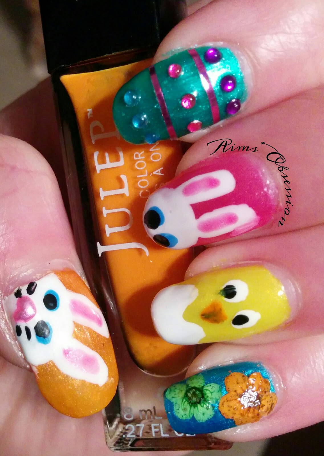 Aims' Obsession Easter Nail art!