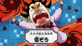 ワンピースアニメ 赤鞘九人男 雷ぞう 若い頃 RAIZO Nine Red Scabbards ONE PIECE