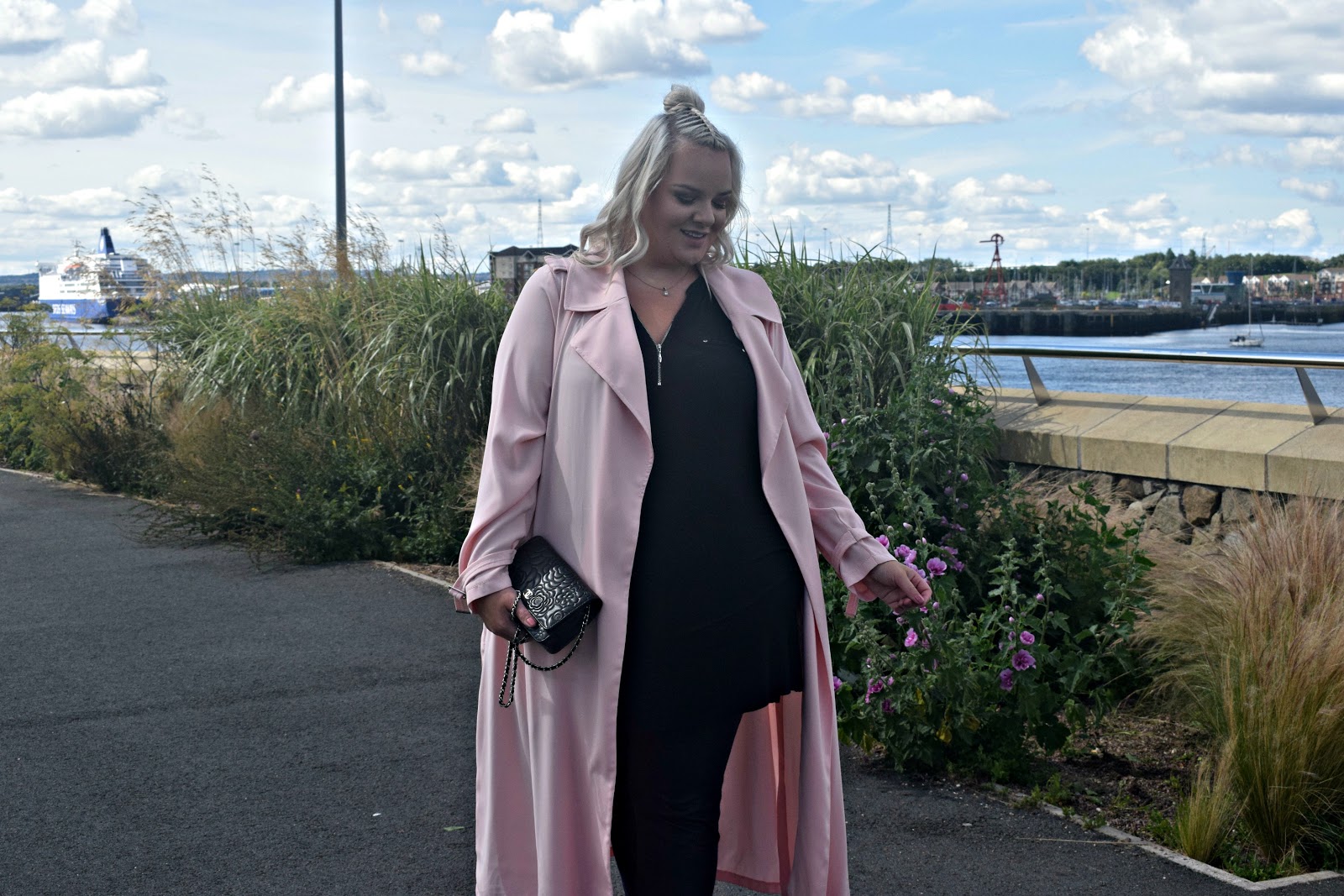 RI Plus Powder Pink Trench Coat UK Plus Size Blogger WhatLauraLoves