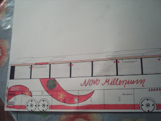 Ônibus de turismo - trás (desenho)