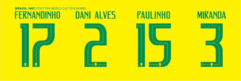 brazil jersey font