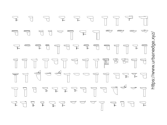 Washbasin side elevation cad block download, 90+ Washbasin side elevation