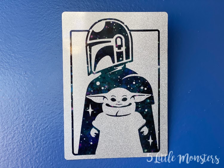 5 Little Monsters Metal Mandalorian Sign (and Baby Yoda Themed
