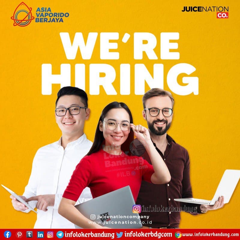 Lowongan Kerja PT. Asia Vaporindo Berjaya (Juice Nation ) Bandung Januari 2021 Lowongan Kerja PT. Asia Vaporindo Berjaya (Juice Nation ) Bandung Januari 2021