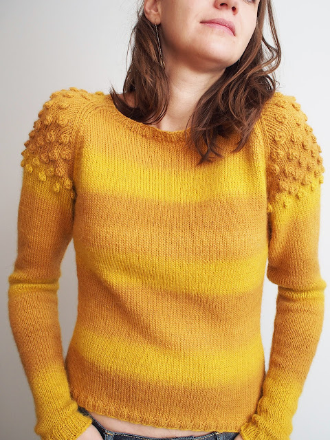 Sunshine and Bobbles - Buckland Sweater in Rowan Alpaca Colour