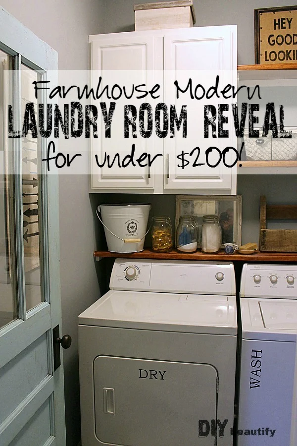 modern farmhouse laundry room makeover