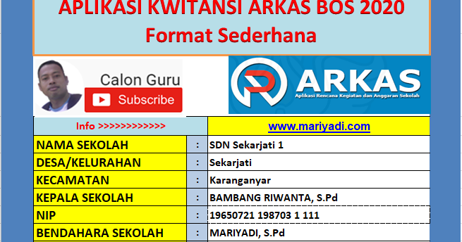 Download Aplikasi Kwitansi Laporan Untuk RKAS BOS 2020