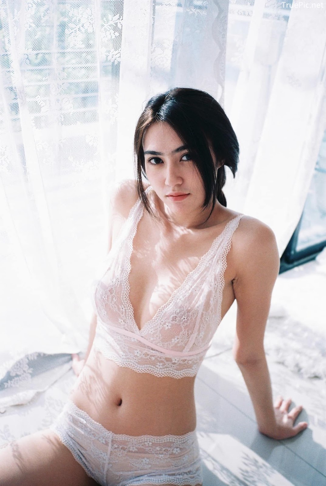 Thailand Hot model - Baifern Rinrucha Kamnark - Sexy in Transparent Lace Lingerie - TruePic.net - Picture 16