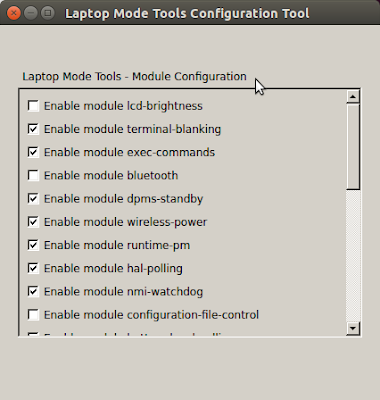 Laptop Mode Tools Configuration Tool
