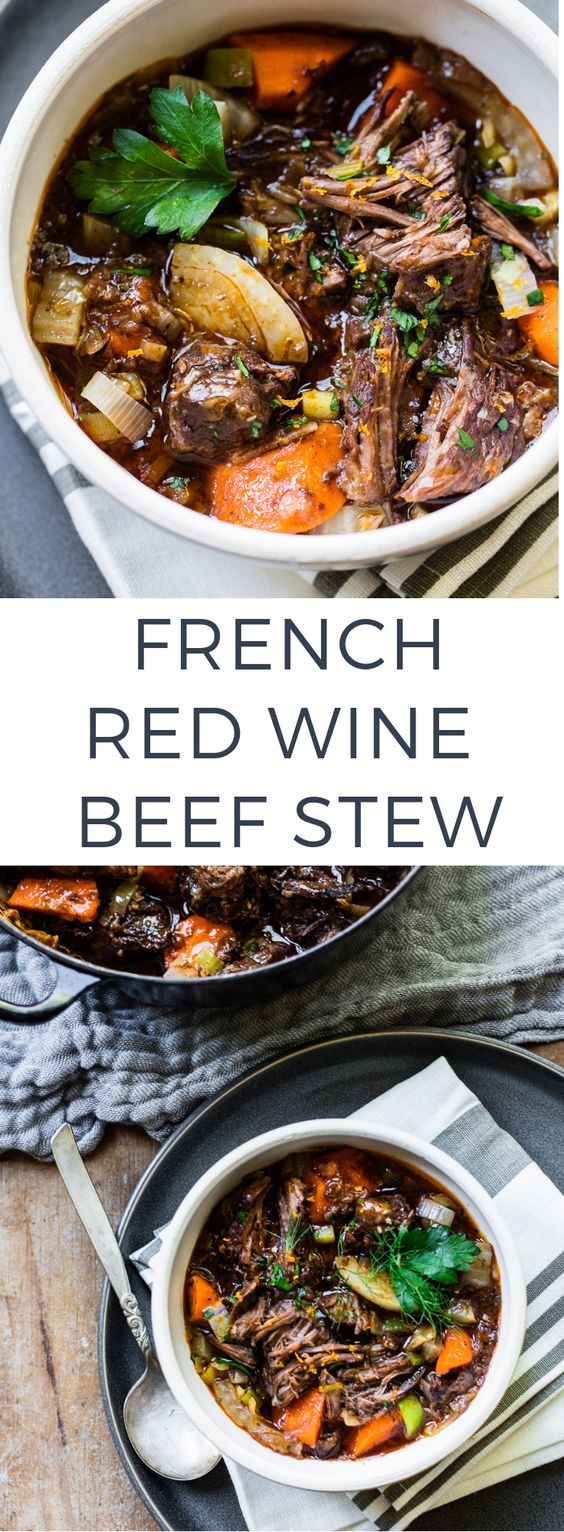 SlowCooked Red Wine Beef Stew delicious culinary notes