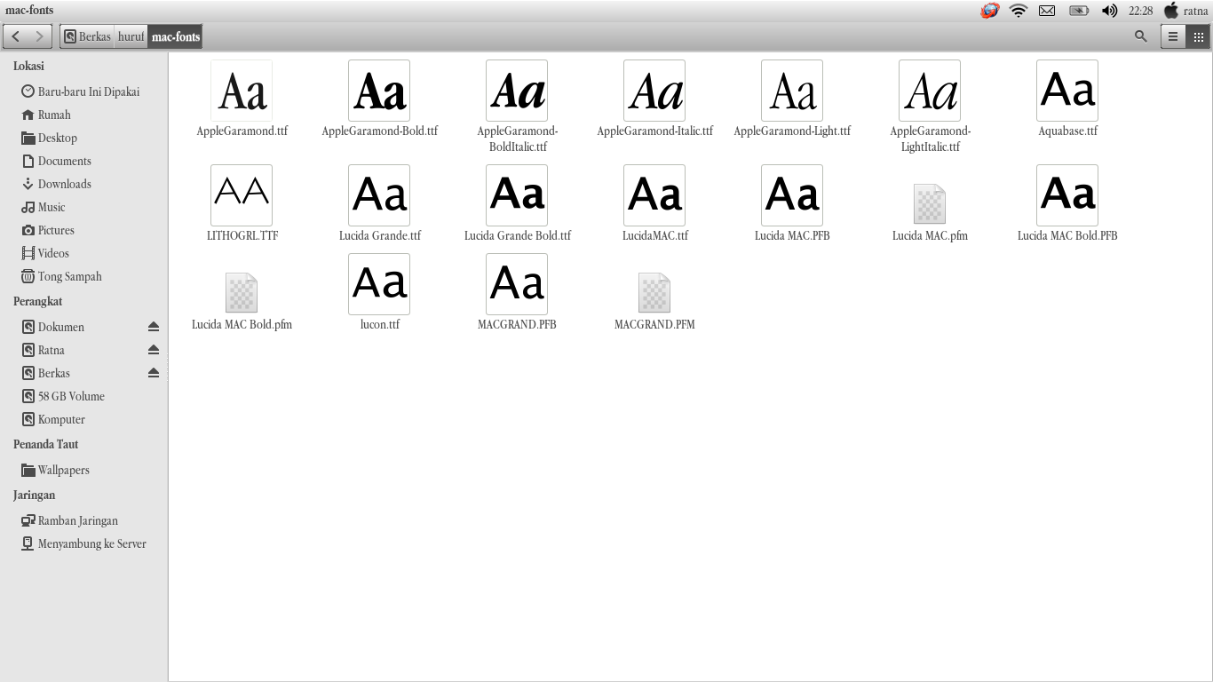 как добавить шрифт на мак