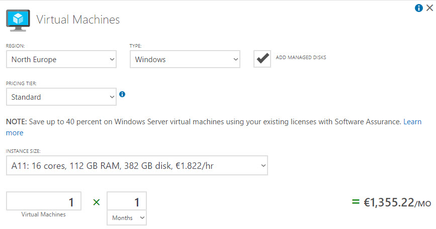 server 2012 azure pricing calculator server 2012 azure pricing calculator