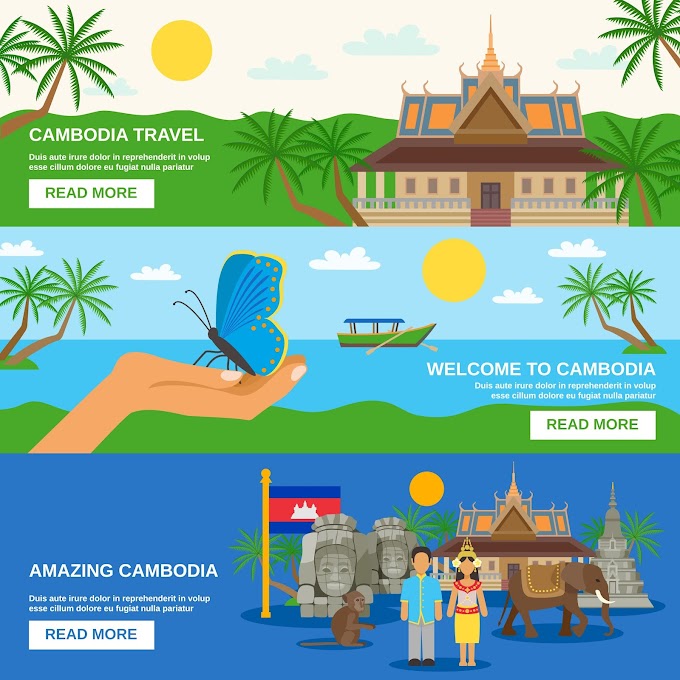 cambodia vector free download cambodian culture horizontal banners set free vector