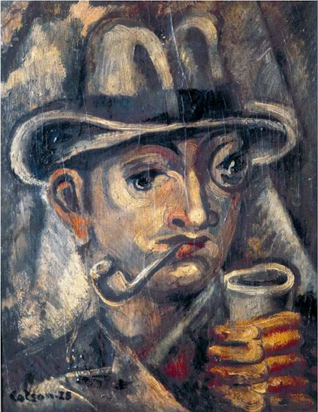 Hombre con pipa (retrato de Tomás Hernández Franco), 1928
