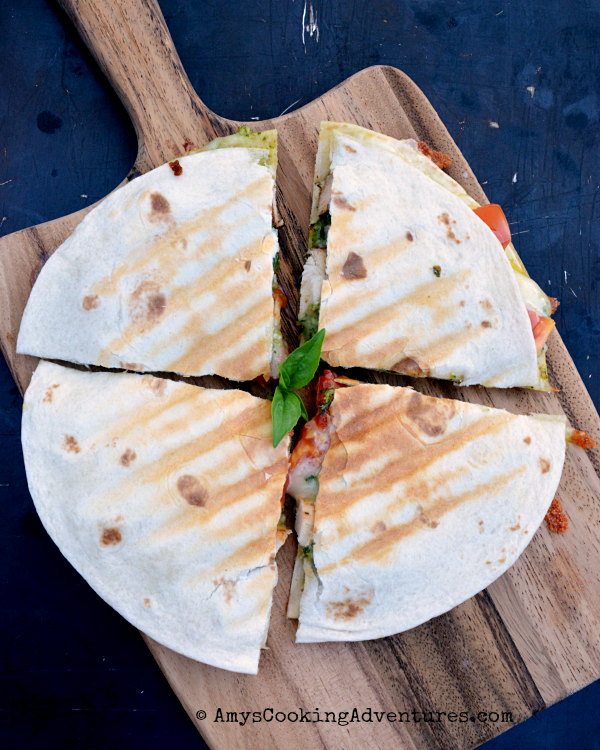 Pesto Chicken Quesadillas