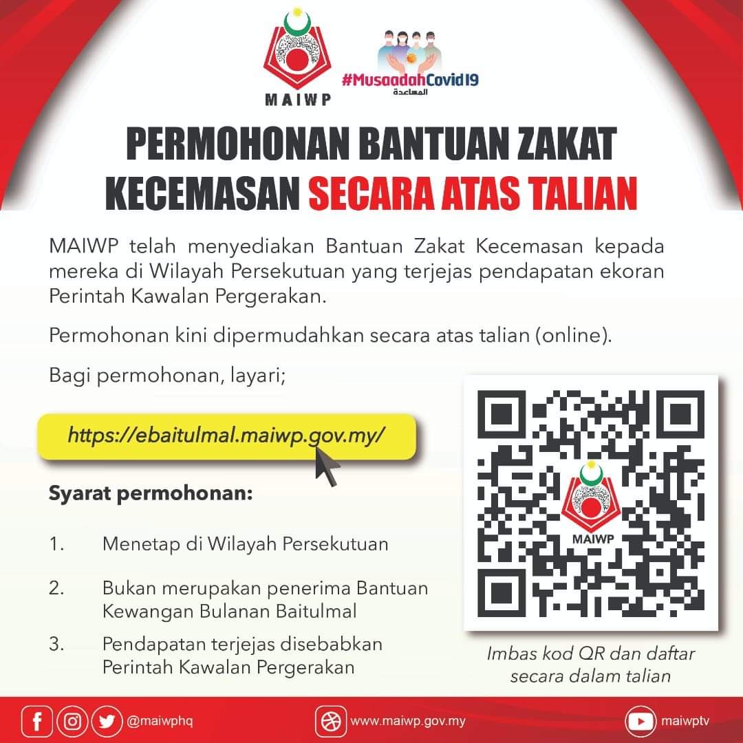 2021 bantuan zakat selangor Permohonan Sumbangan