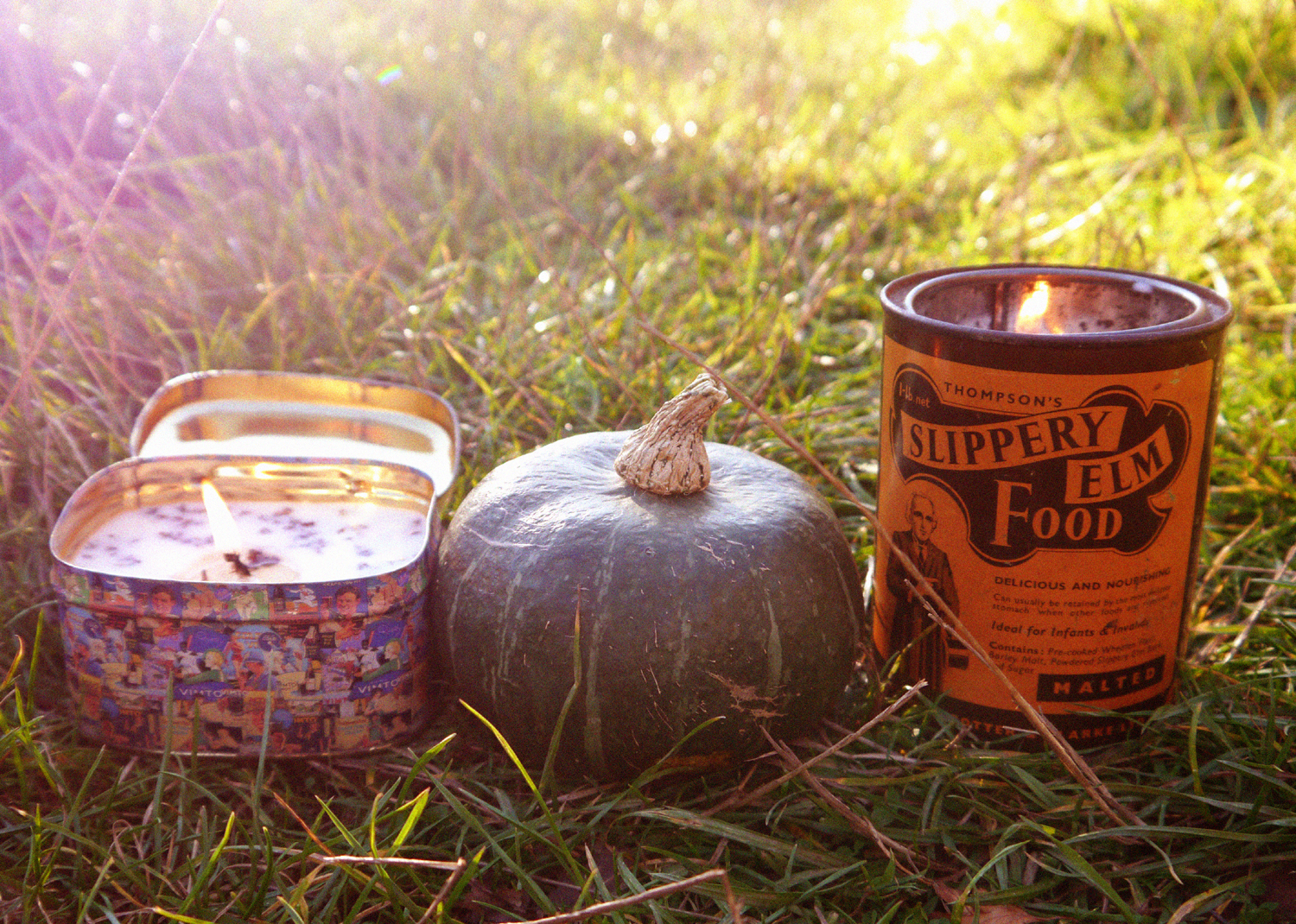 DIY candles from vintage tins