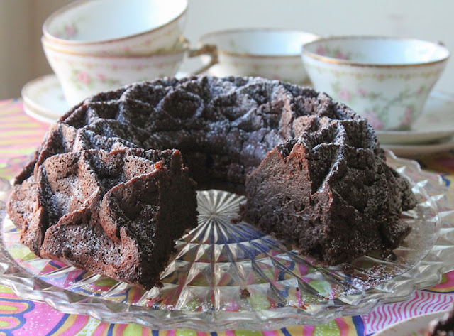Food Lust People Love: This fudgy flourless chocolate Bundt is so tender and moist, it’s almost like a very rich, firm baked pudding. Fudgy in flavor, light in texture. Made with only five ingredients, it couldn’t be easier!