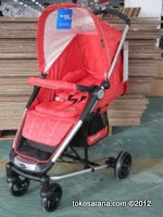 2 Kereta Bayi GioBaby Flac 702 LightWeight in Red