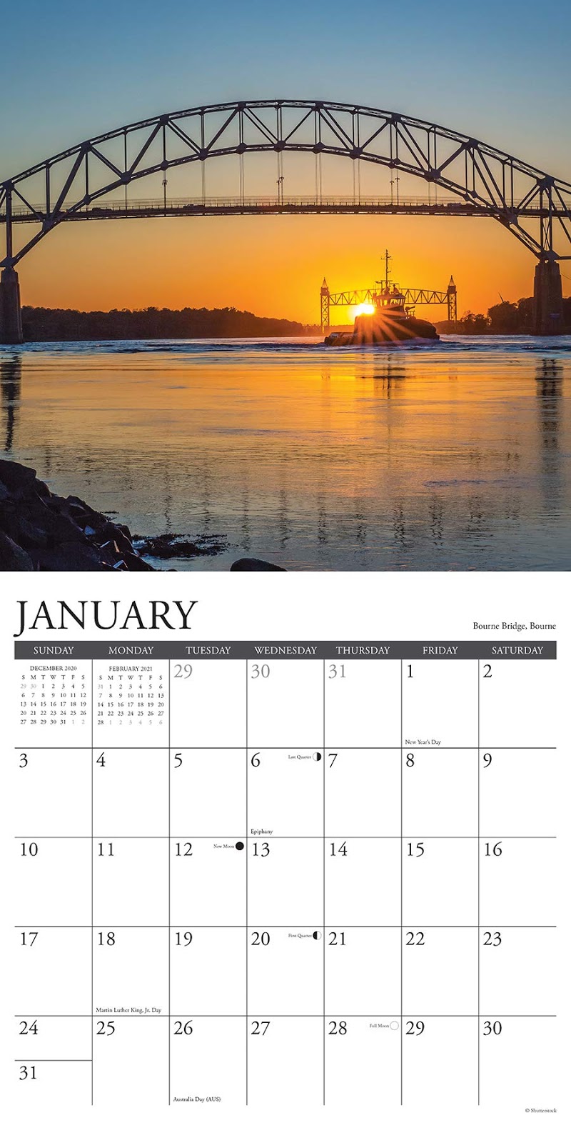 RoadTrip New England Cape Cod 2021 Wall Calendar