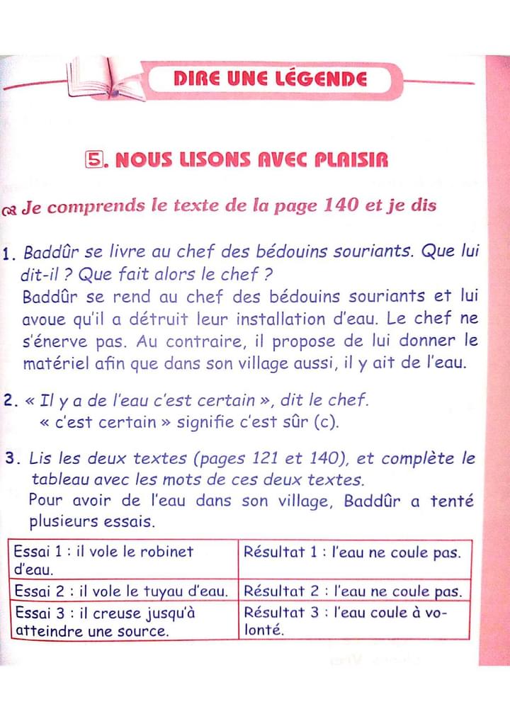 حل تمارين اللغة الفرنسية صفحة 140 للسنة الثانية متوسط الجيل الثاني