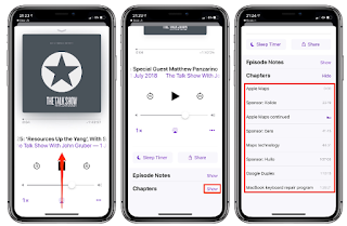 Cara menggunakan  chapter markers di aplikasi Apple Podcasts sebagai penanda bab di aplikasi Apple Podcasts 
