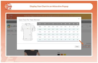 Magento 2 Size chart extension