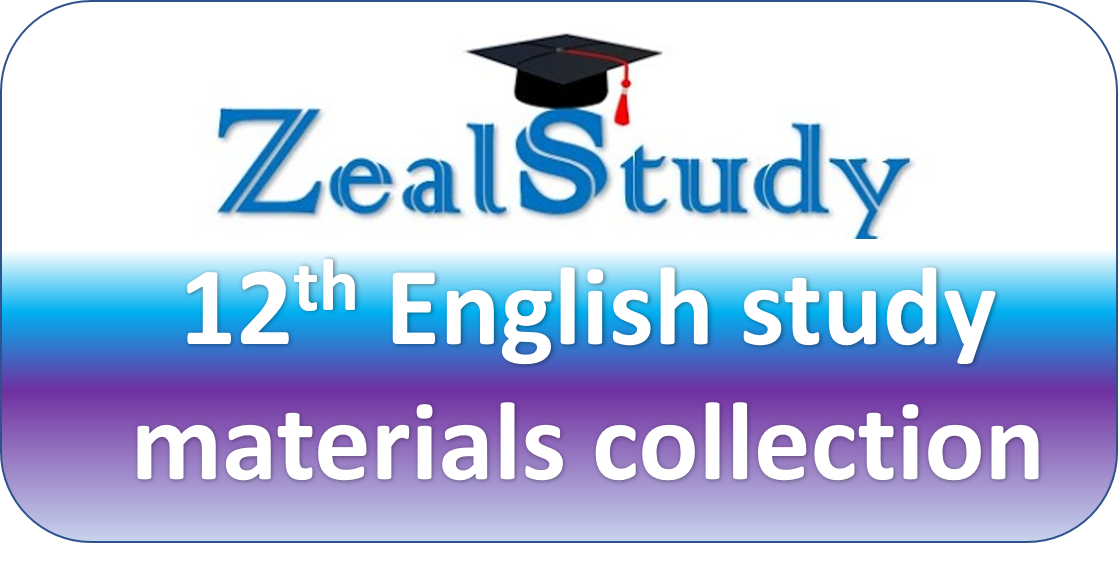 12th English study materials, online test, unit wise test question papers