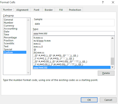 Format date column