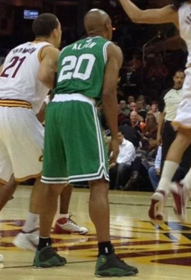 jordan 7 ray allen on feet