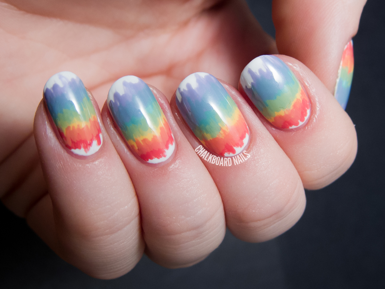 Melted Rainbow Nail Art with the Seche Perfectly Poised Collection ...
