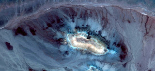 The oasis, allegory blue stone, turquoise and white concentric circles, abstract landscapes of deserts of Africa from the air,Naturalism Abstract collection: from Munimara,forms of stone in the desert The oasis, allegory blue stone, turquoise and white concentric circles, abstract landscapes of deserts of Africa from the air