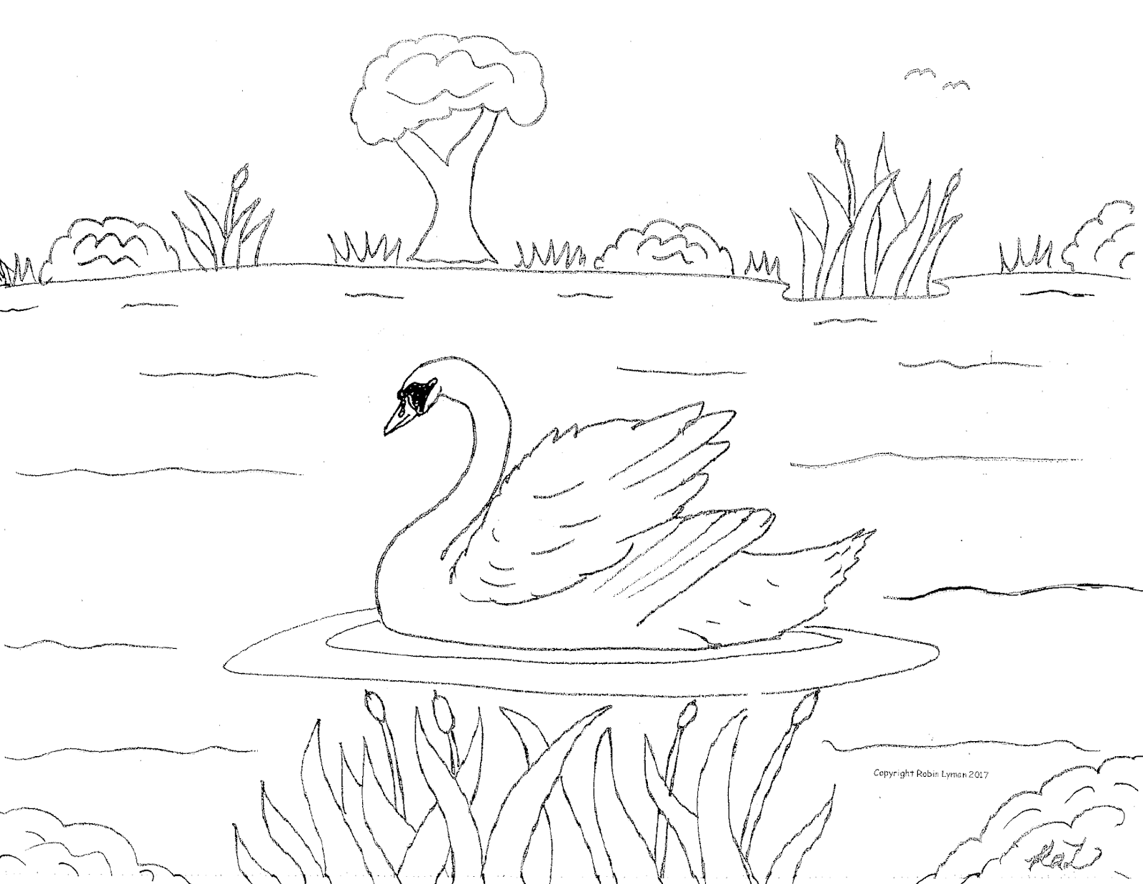 Robin's Great Coloring Pages: Swans coloring pages