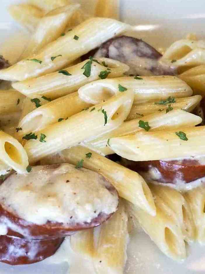 Creamy Sausage Alfredo with Penne Pasta Your Choice Way