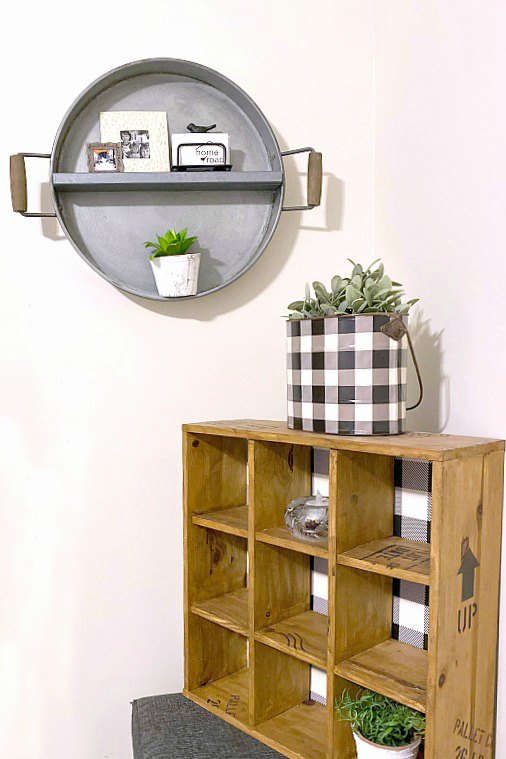 Galvanized Farmhouse Wall Shelf
