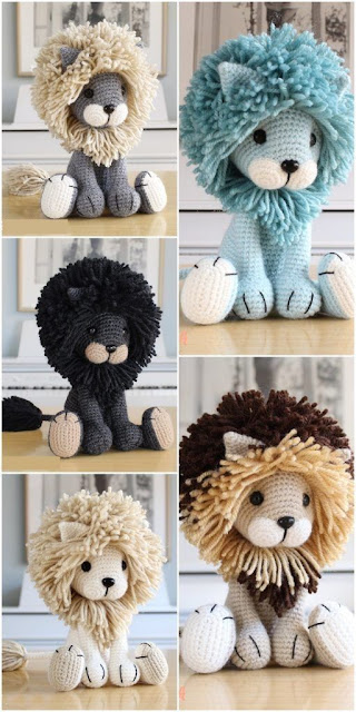 como fazer leao amigurumi