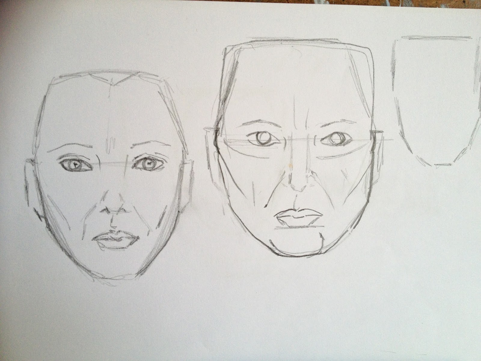 Marina's OCA Blog Project Self Portrait Drawing your face