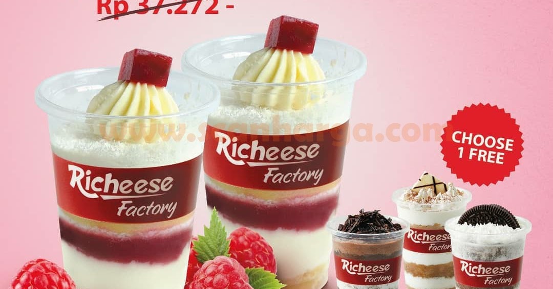 Promo Richeese Factory Beli 2 Raspberry Jelly GRATIS 1 Cake In A Cup Rp