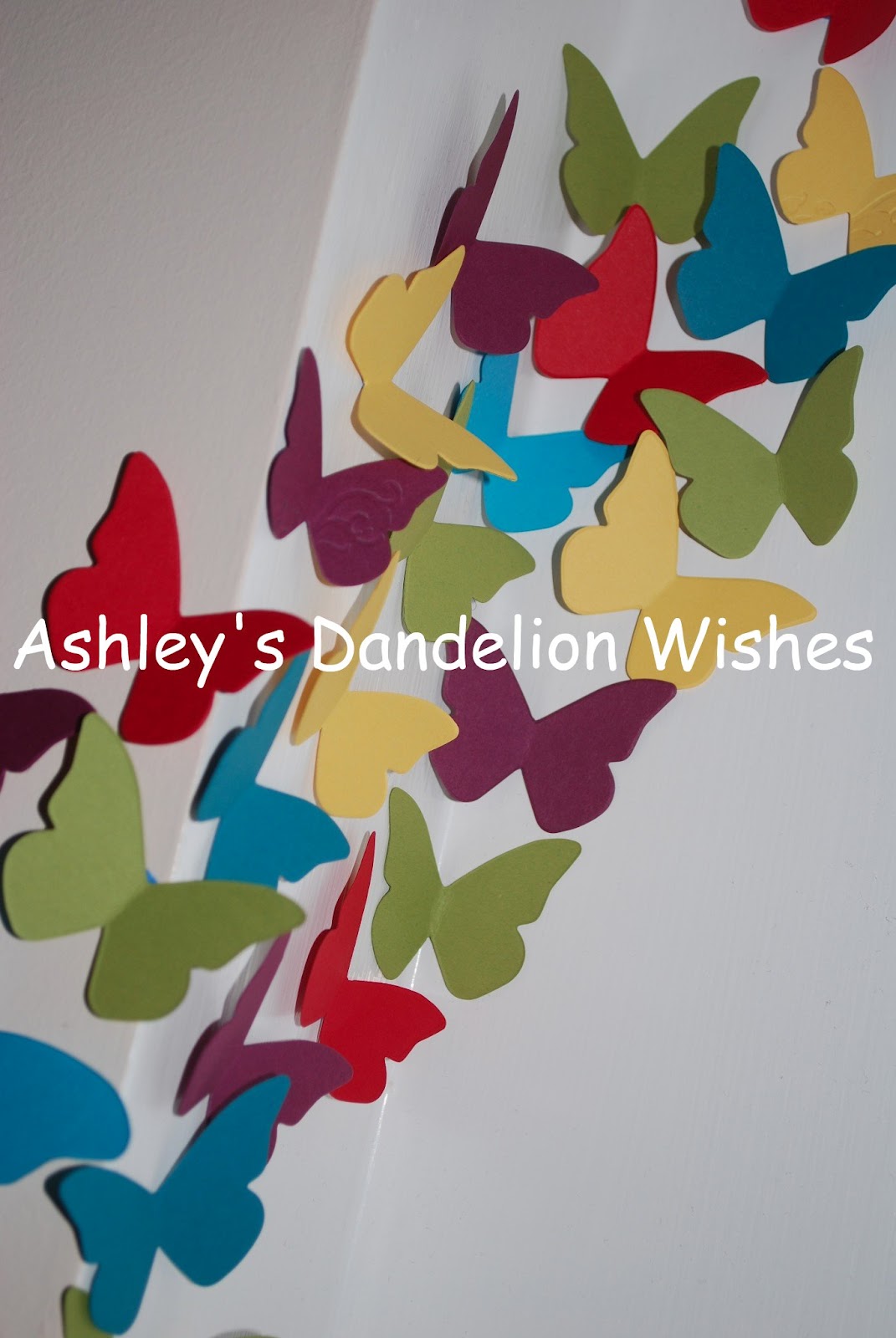 Ashley's Dandelion Wishes: DIY Butterfly Die Cut Wall Art