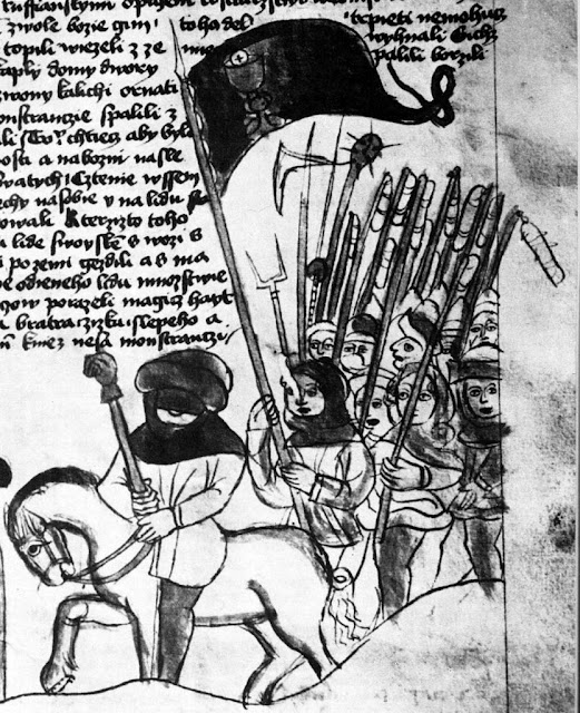 Рисунок современника гуситских войн: основное вооружение — боевые цепы
