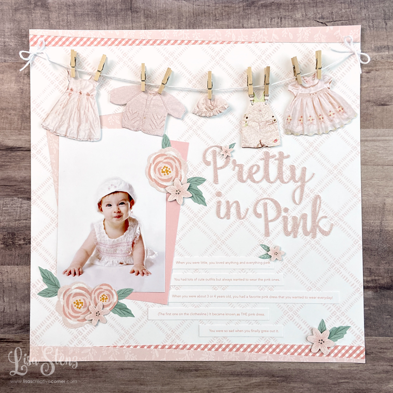Lisa’s Creative Corner How to Preserve Baby Clothes on a Scrapbook