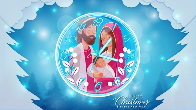 Nativity Christmas Clock Screen Saver