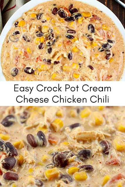 Easy Crock Pot Cream Cheese Chicken Chili