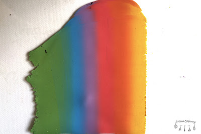 Plaque pâte polymère dégradé multicolore Stenna