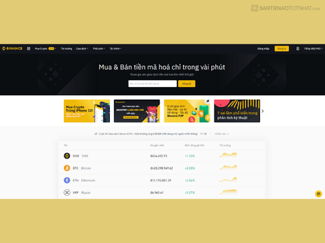 Đăng ký tài khoản Binance qua web